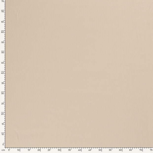 Rib Jersey tissu Unicolore Beige