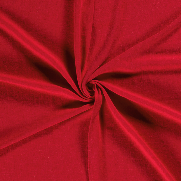 Woven Viscose Linen fabric Red slub 