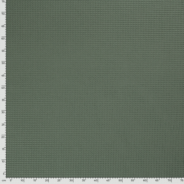 Waffle piqué fabric Unicolour Dark Mint