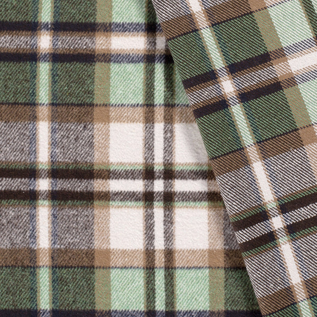 Jacquard fabric Checks brushed 