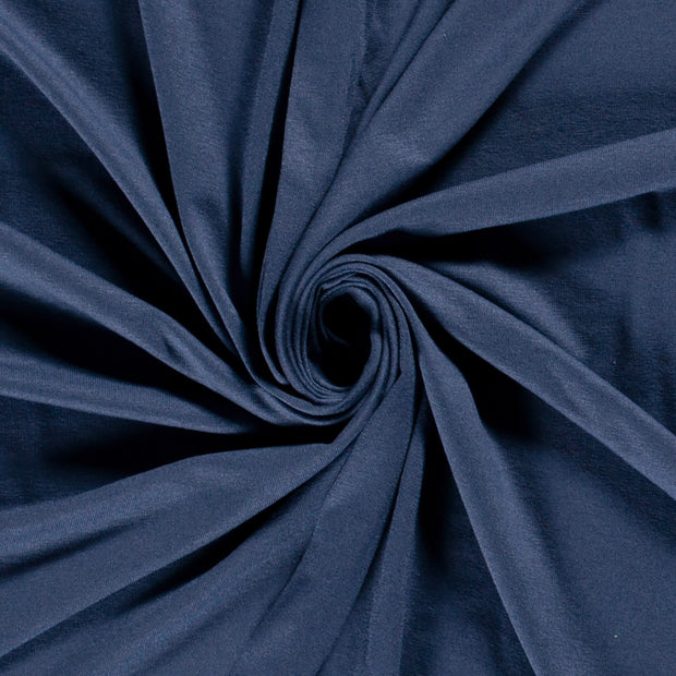 Jersey de Viscose tissu Unicolore Indigo