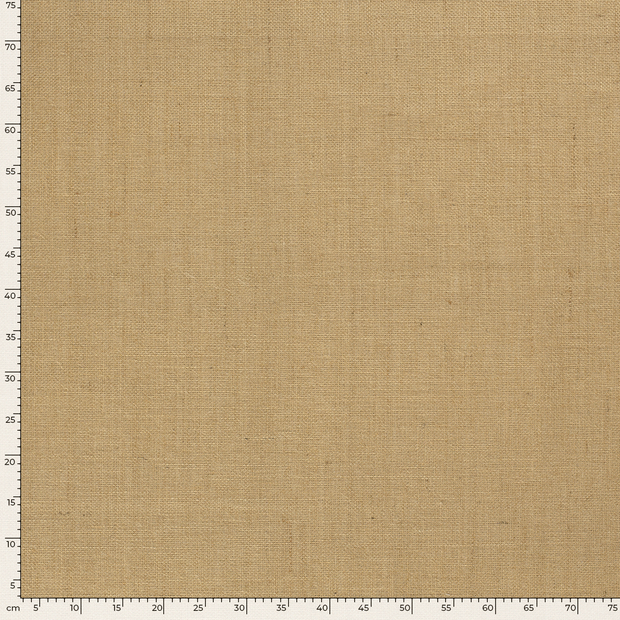 Jute stof Effen Camel