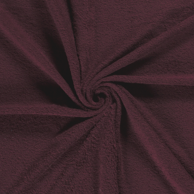 Terry Towelling fabric Bordeaux 