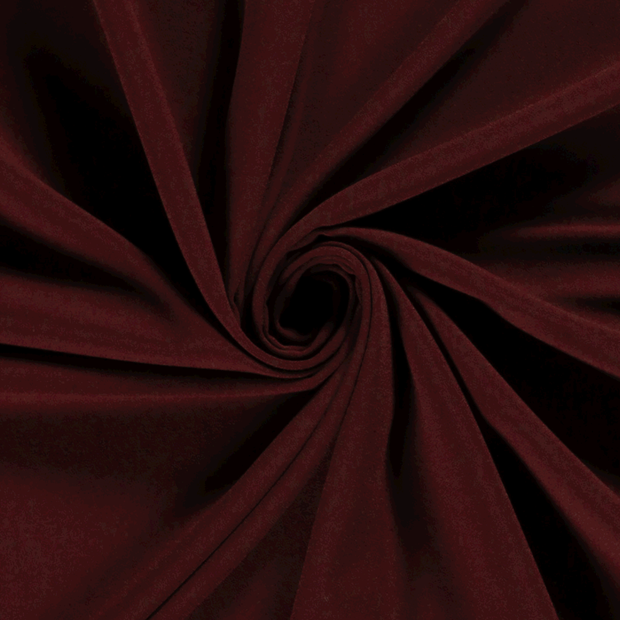 Moss Crêpe fabric Unicolour Bordeaux