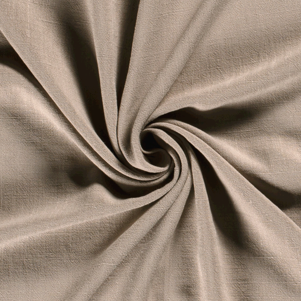 Woven Viscose Linen fabric Unicolour Beige