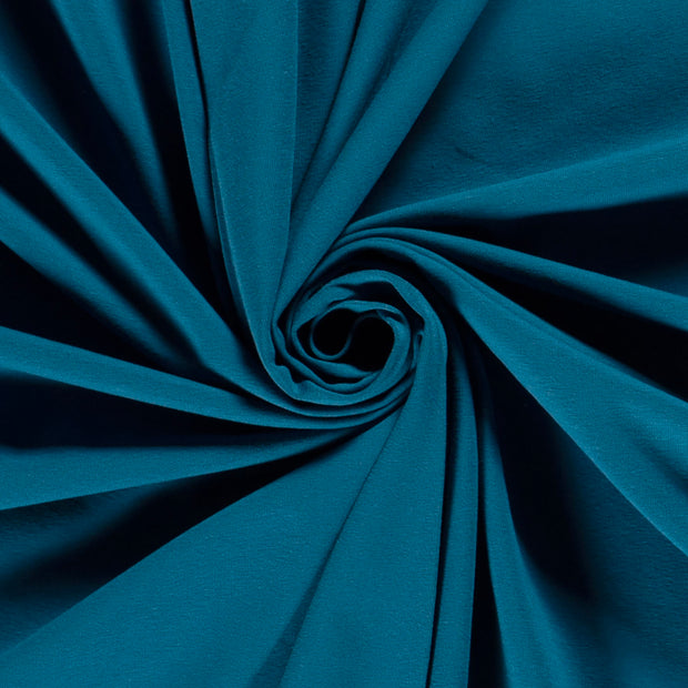 Cotton Jersey fabric Unicolour Peacock Blue