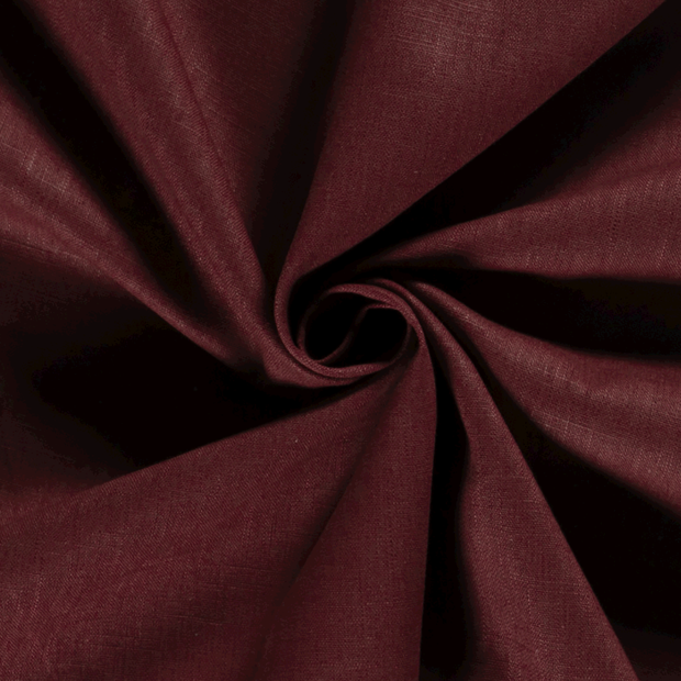 Ramie Linen fabric Unicolour Wine red