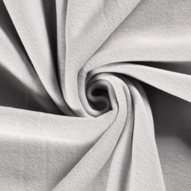 Cotton Fleece fabric Unicolour Light Grey