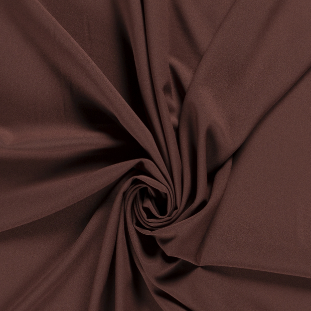 Crêpe Georgette fabric Unicolour Brown