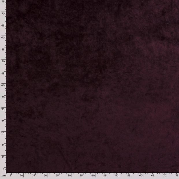 Velours tissu Unicolore Bordeaux