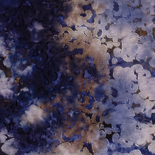 Burnout Jacquard fabric Tie Dye Navy