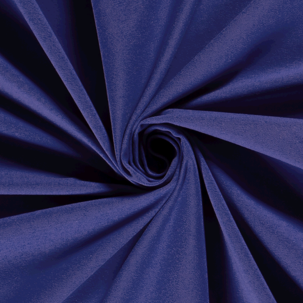 Jersey de Coton tissu Unicolore Cobalt