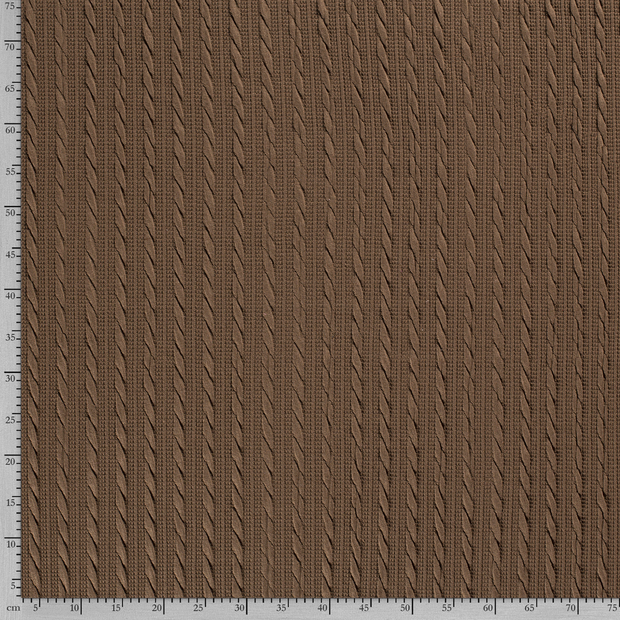 Heavy Knit fabric Cable Khaki Green