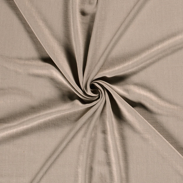 Woven Viscose Linen fabric Beige slub 