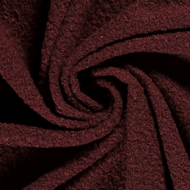 Bouclé fabric Unicolour Wine red