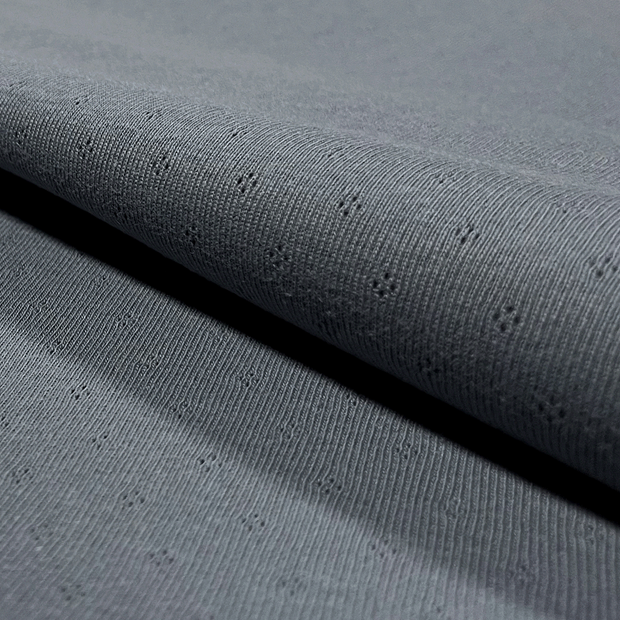 Pinpoint fabric Unicolour Steel Blue
