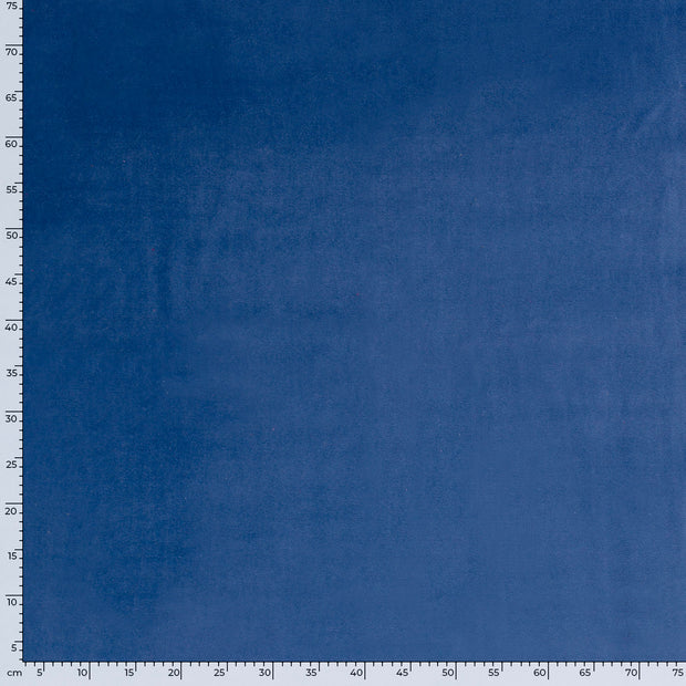 Nicky velours tissu Unicolore Cobalt