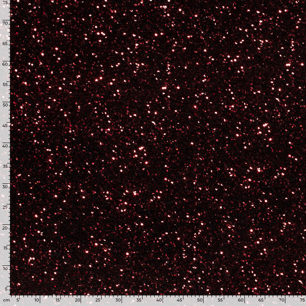 Velvet fabric Unicolour Dark Red