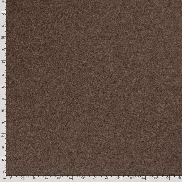 Wool Boucle fabric Unicolour Dark Brown