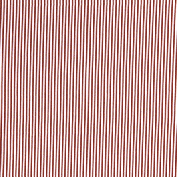 Cotton Poplin fabric Stripes Brique