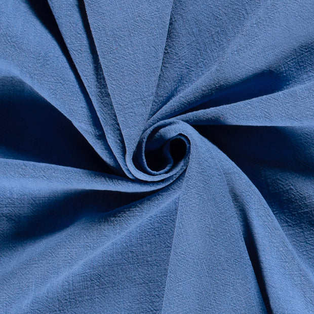 Ramie Lin tissu Unicolore Cobalt
