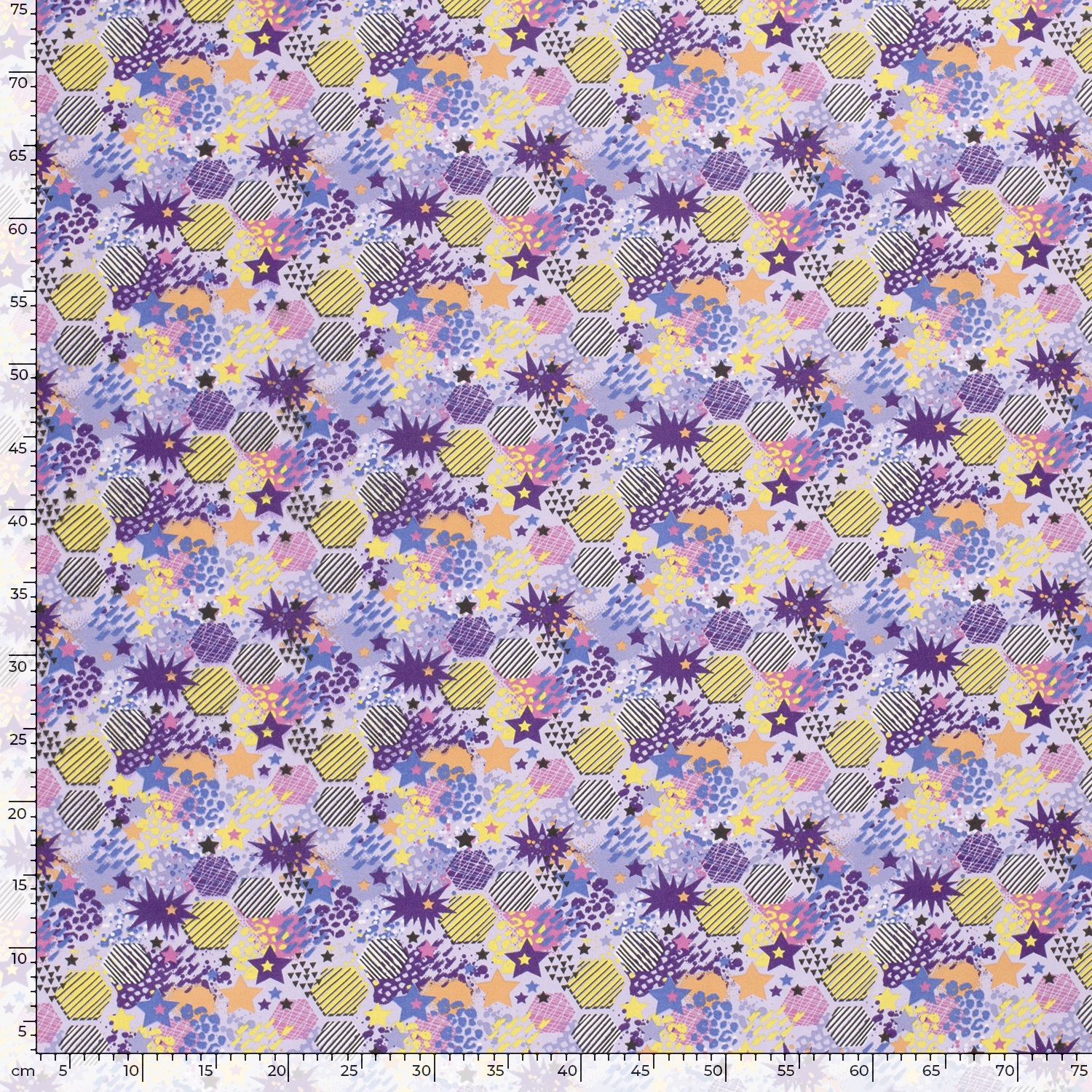 French Terry fabric Abstract Purple Wholesale fabrics