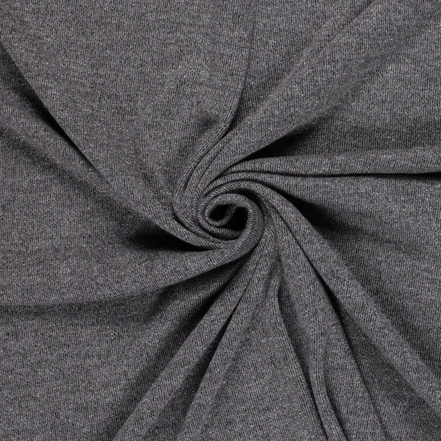 Heavy Knit tissu Noir Lurex 