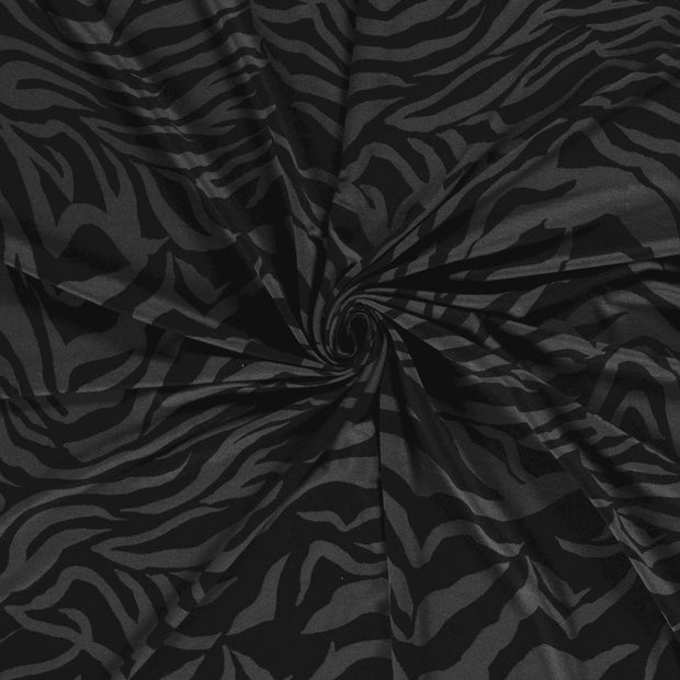 Viscose Jersey fabric Dark Grey printed 