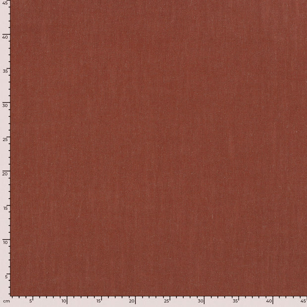 Woven Viscose Linen fabric Unicolour Brique