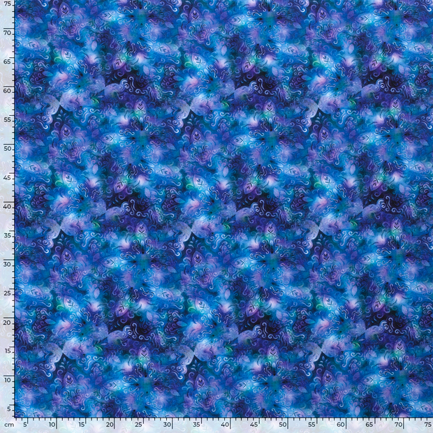Jogging fabric Tie Dye Indigo