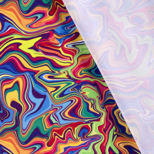 Power Stretch fabric Abstract digital printed 