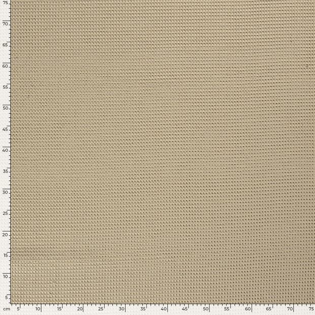 Waffle piqué fabric Unicolour Ivory