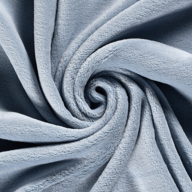 Coral Fleece fabric Unicolour Baby Blue