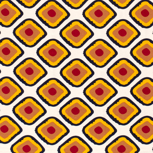 Viscose Jersey fabric Diamonds Yellow