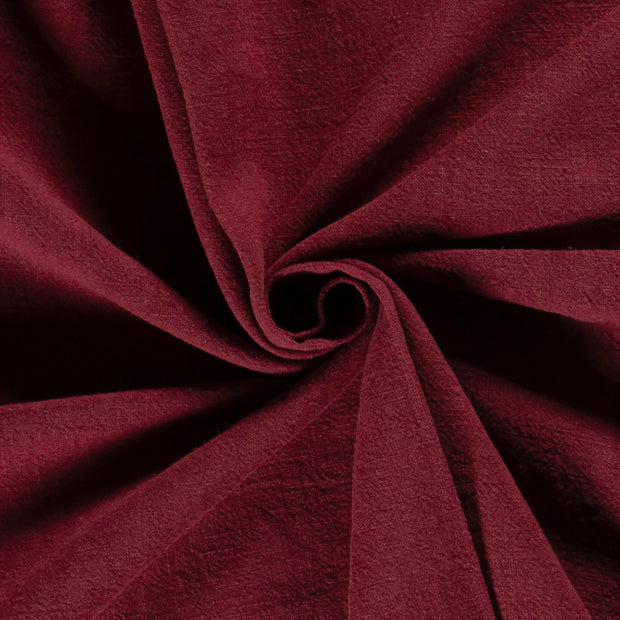 Ramie Linen fabric Unicolour Bordeaux