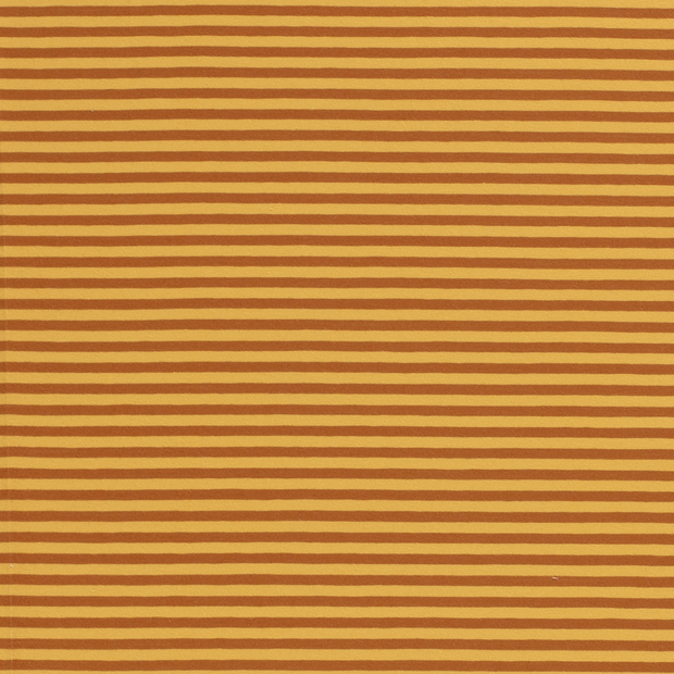 Cotton Jersey Yarn Dyed fabric Stripes Oker