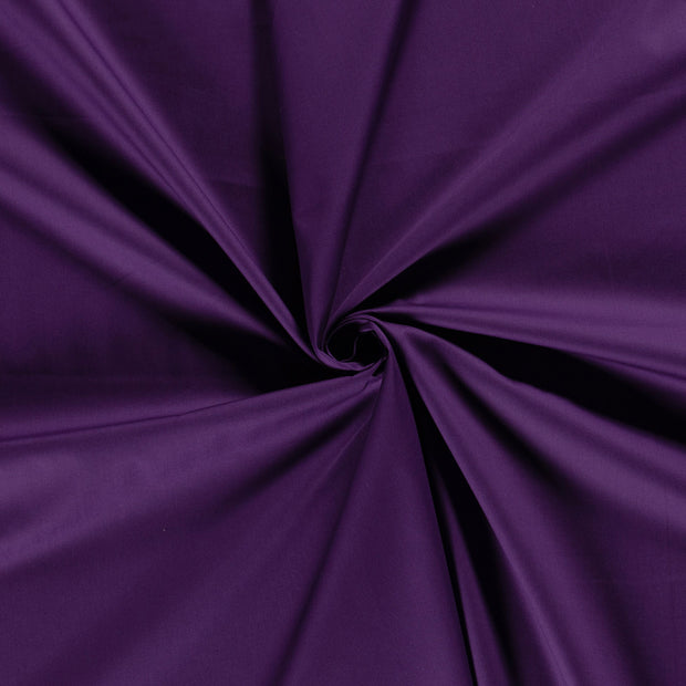 Cotton Poplin fabric Aubergine 