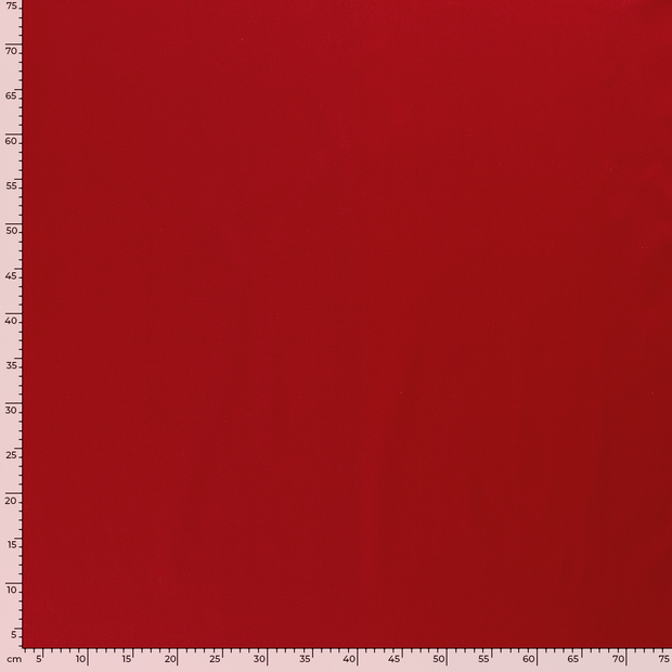 Sergé Extensible tissu Unicolore Rouge