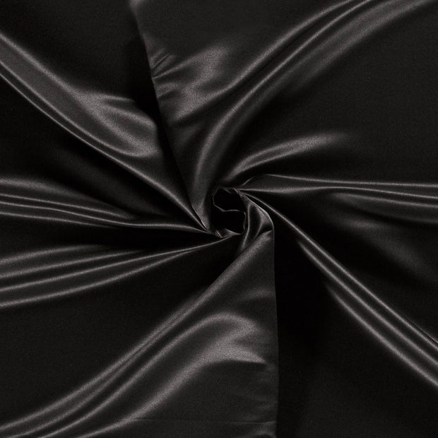 Satin Duchesse tissu Noir 