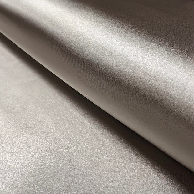 Satin Extensible tissu Unicolore Gris clair