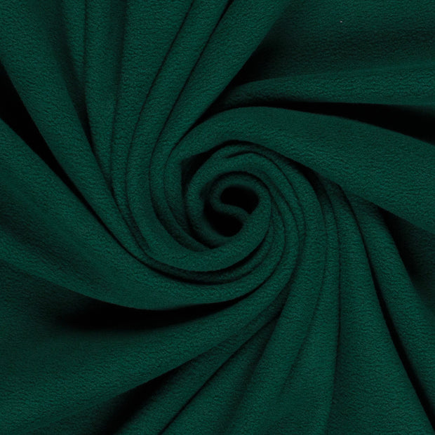 Microfleece stof Effen Donker groen