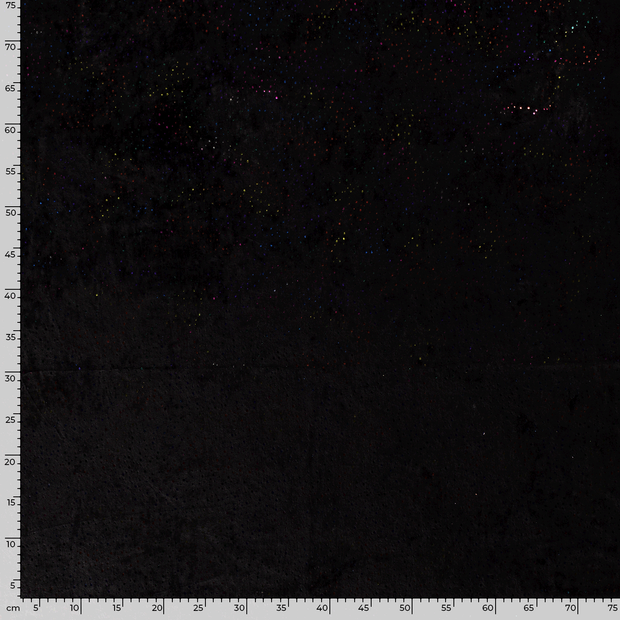Velvet fabric Dots Black