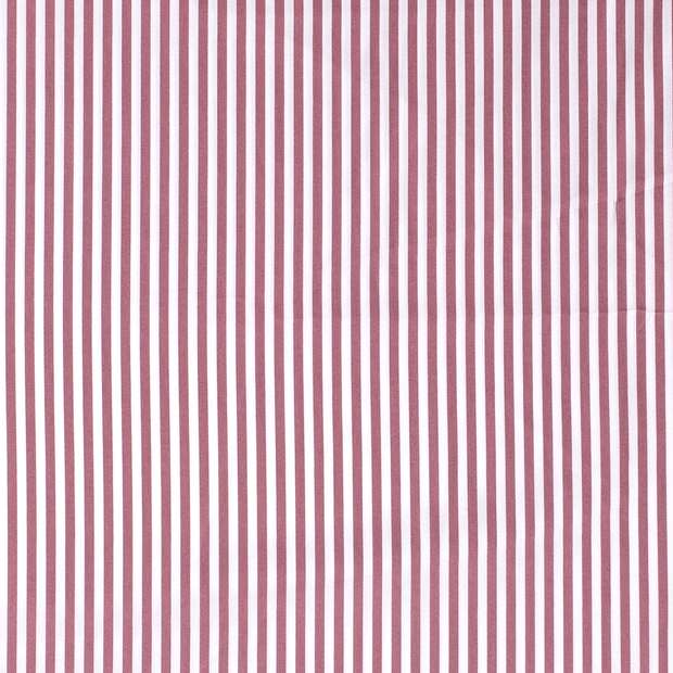 Cotton Poplin fabric Stripes Old Pink