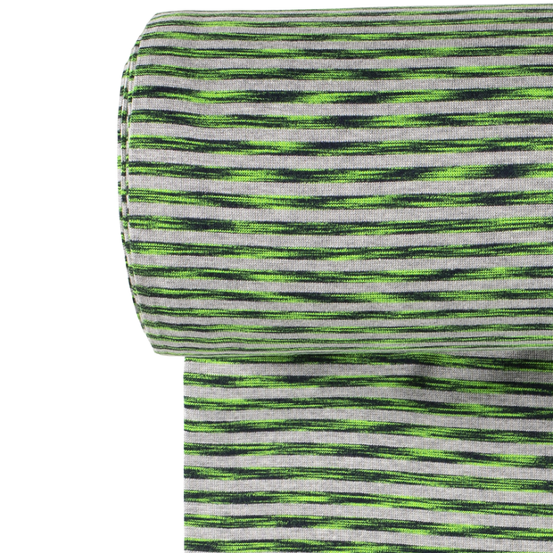 Cuff Material Yarn Dyed fabric Stripes Lime Green