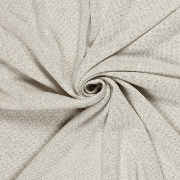 Heavy Knit fabric Off White Lurex 