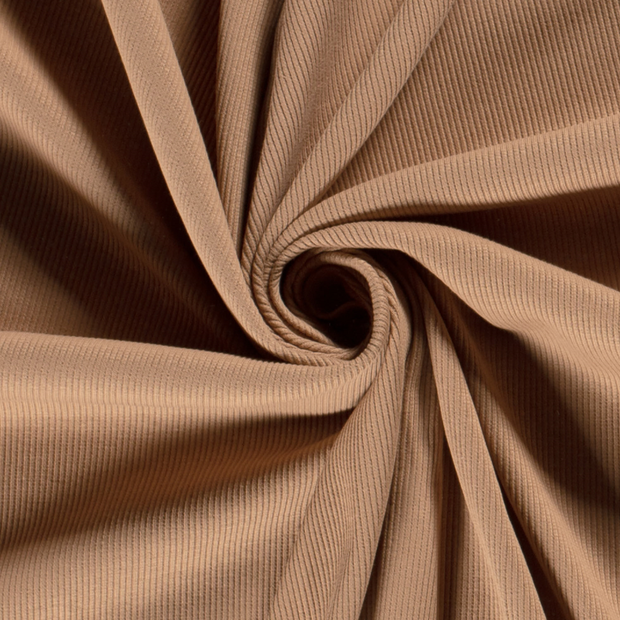 Rib Jersey fabric Unicolour Nutmeg | Wholesale fabrics | Nooteboom Textiles