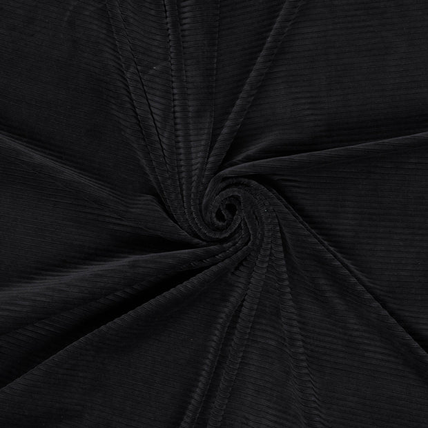 Nicky Velours Rib tissu Noir 