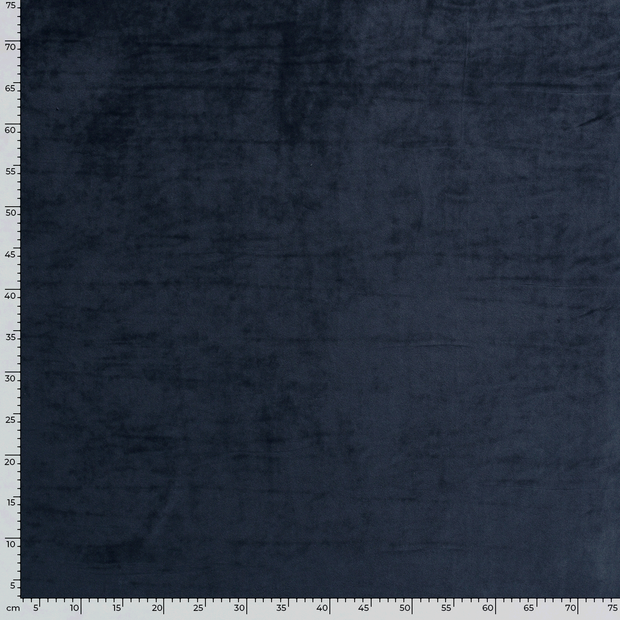 Velours tissu Unicolore Bleu Marine