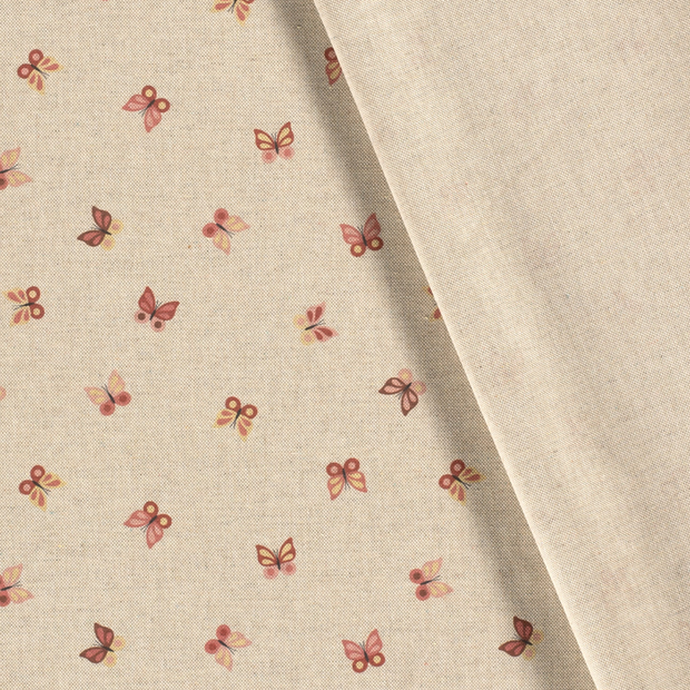 Panama fabric Butterflies printed 