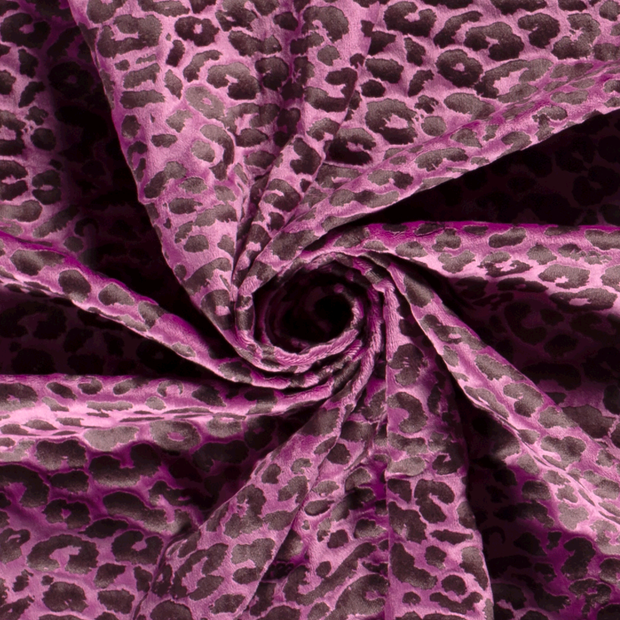 Velvet fabric Panther Fuchsia